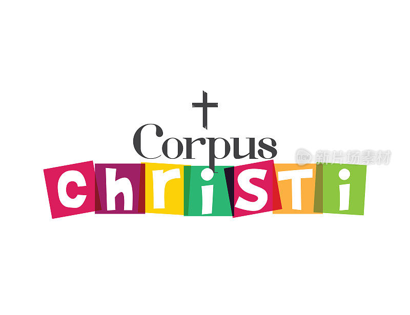 Corpus Christi字母股票向量